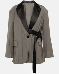 Sacai Blazer a pieghe Grigio