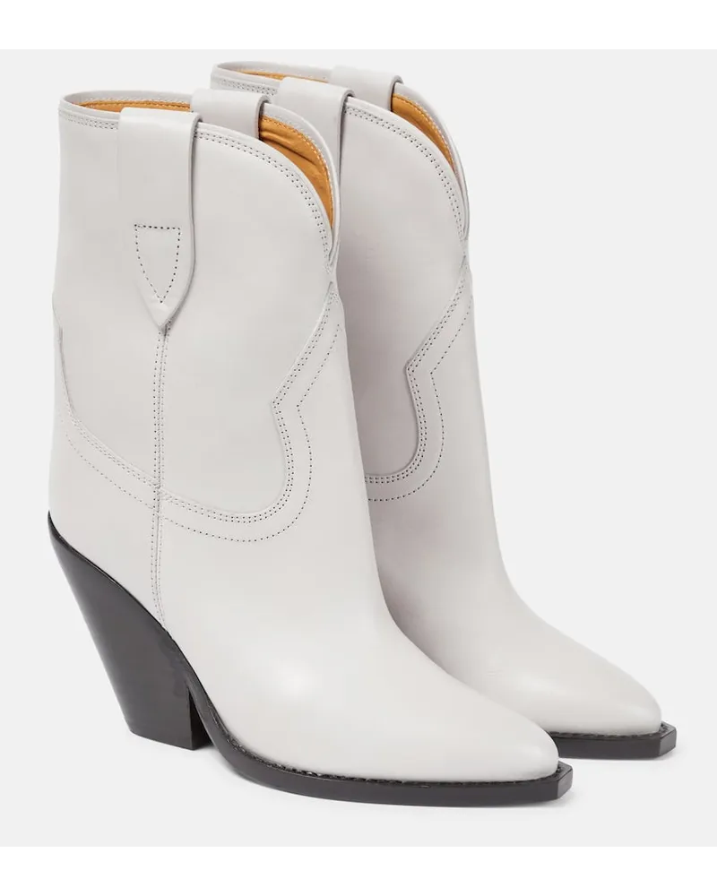 Isabel Marant Stivaletti Leyane in pelle Bianco