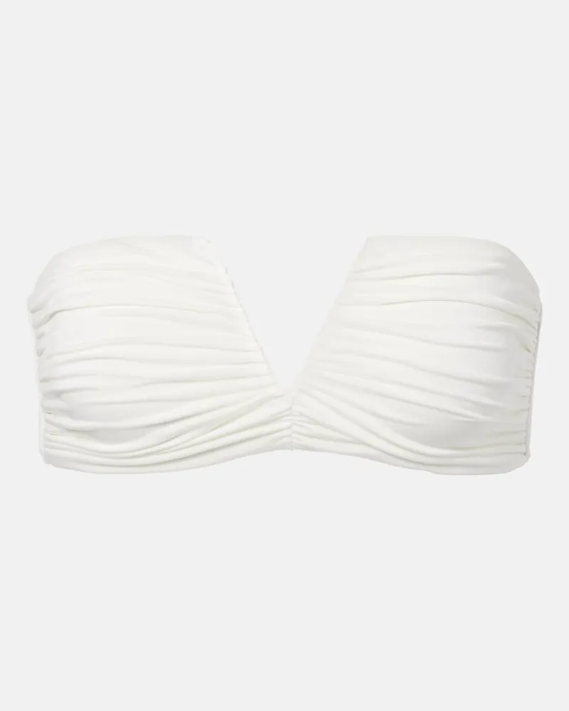 JADE SWIM Top bikini Clara a fascia Bianco