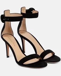 Gianvito Rossi Sandali Portofino 85 in suede Nero