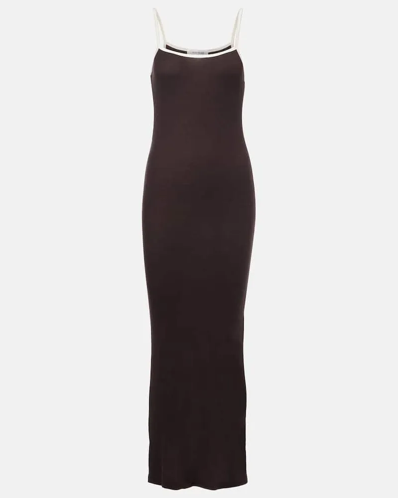 Aya Muse Abito sottoveste in jersey Marrone