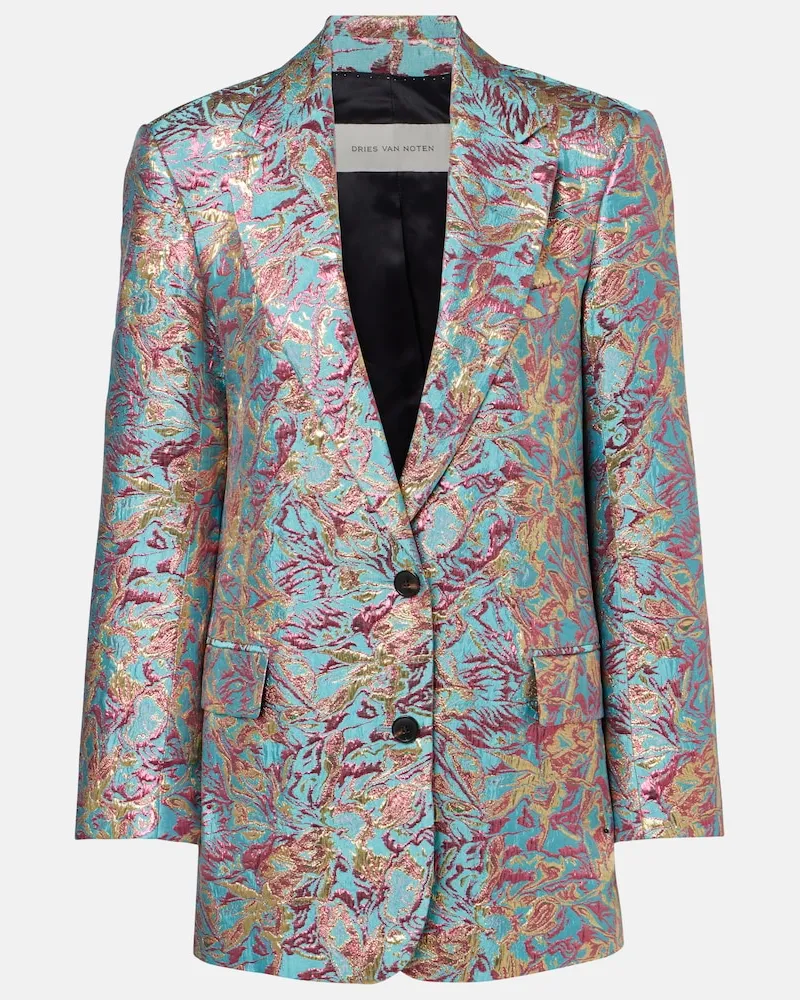 Dries van Noten Giacca Basti con ricamo Multicolore