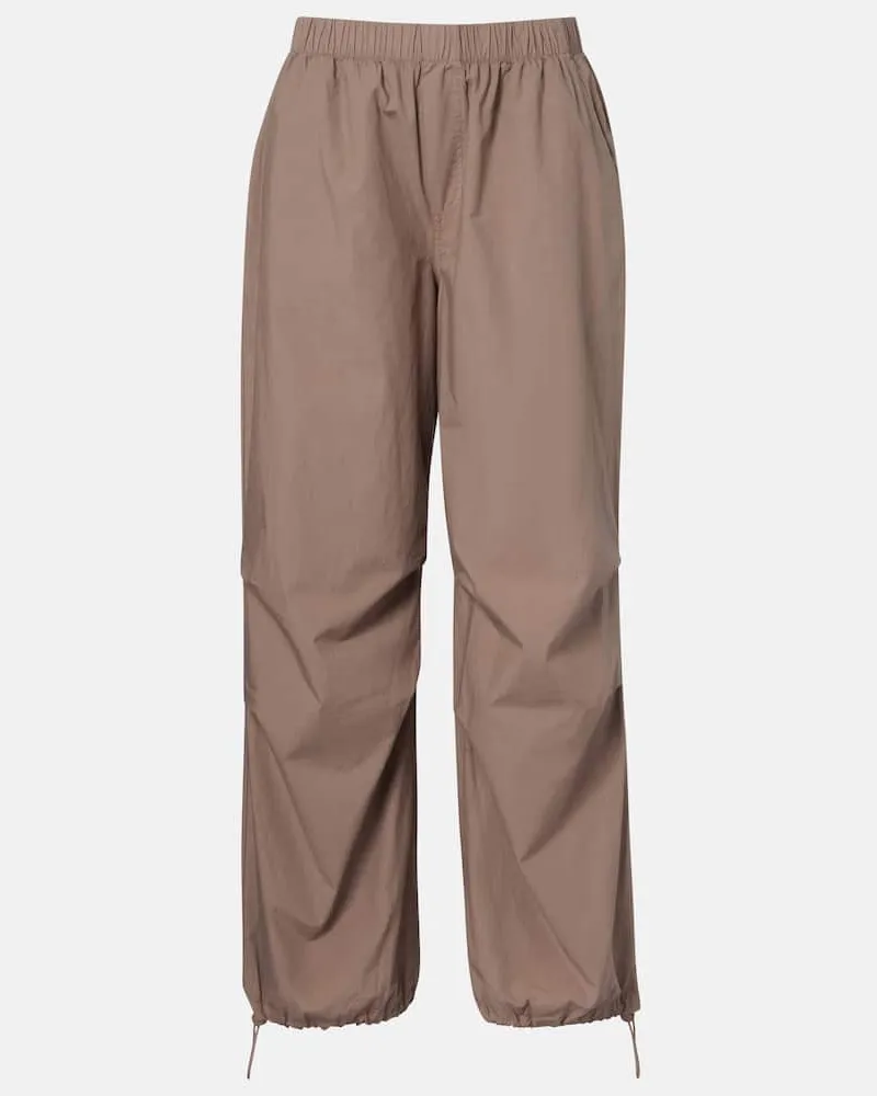Velvet Pantaloni Brooks in twill di cotone Marrone