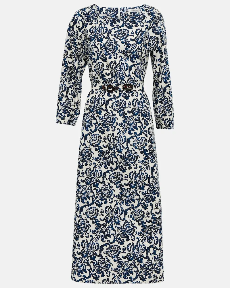 Max Mara Abito midi Betty in popeline di cotone Blu