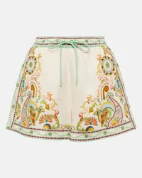 ALEMAIS Alémais Shorts Pinball in lino con stampa Multicolore