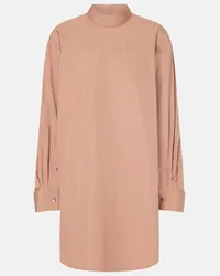 Dries van Noten Blusa in cotone a collo alto Rosa