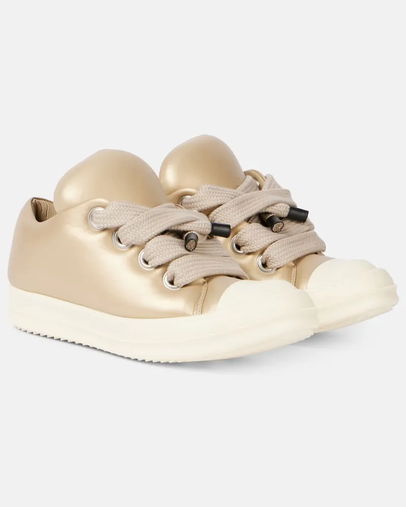 Rick Owens Sneakers Jumbolace in pelle metallizzata Oro