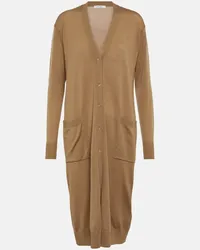 Max Mara Cardigan Leale in lana vergine Beige