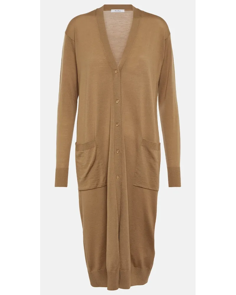 Max Mara Cardigan Leale in lana vergine Beige