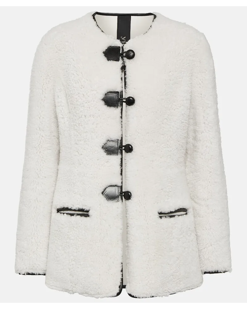 BLANCHA Giacca in shearling e pelle Bianco