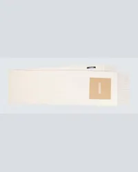 Jacquemus Sciarpa Rond Carre in lana Beige