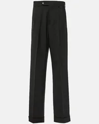 SPORTMAX Pantaloni regular Ferito in lana Nero