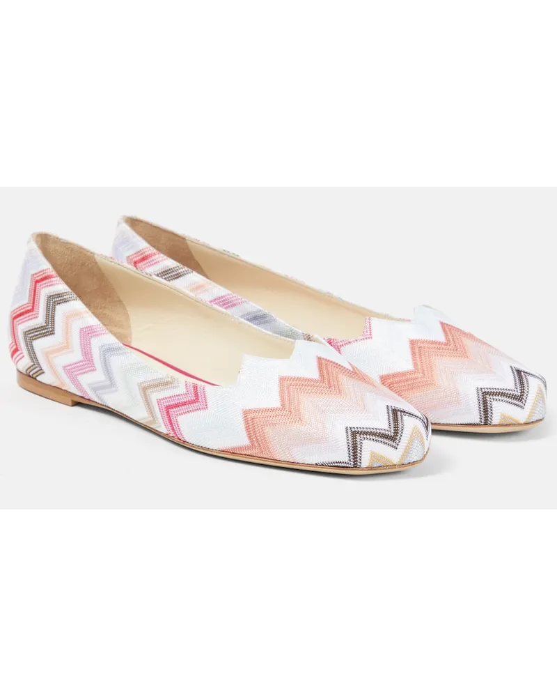 Missoni Ballerine a zig-zag Rosa
