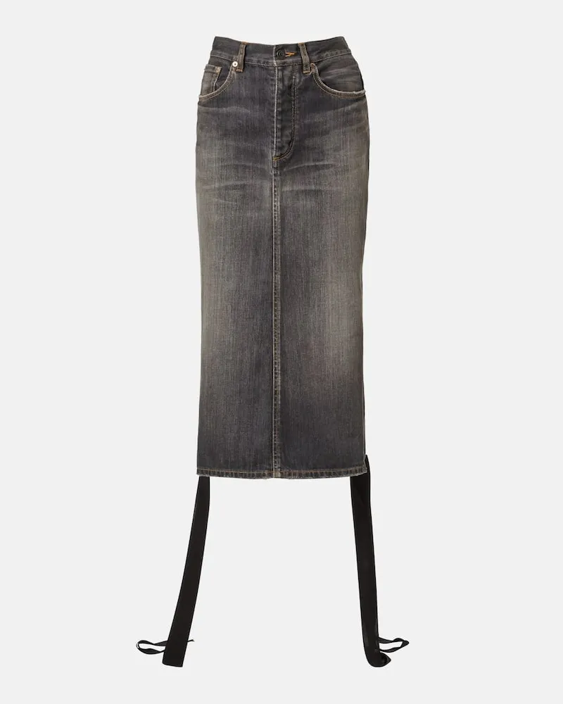 Balenciaga Gonna midi di jeans Grigio