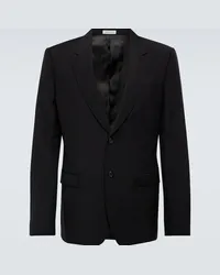 Alexander McQueen Blazer in misto lana e mohair Nero