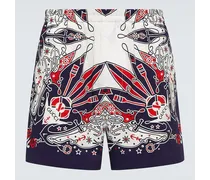 Gucci Shorts in cotone con stampa Multicolore