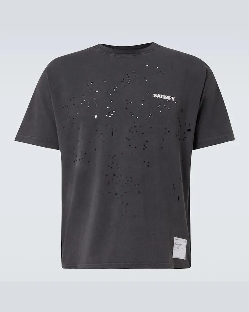 Satisfy T-shirt MothTech in jersey di cotone Nero