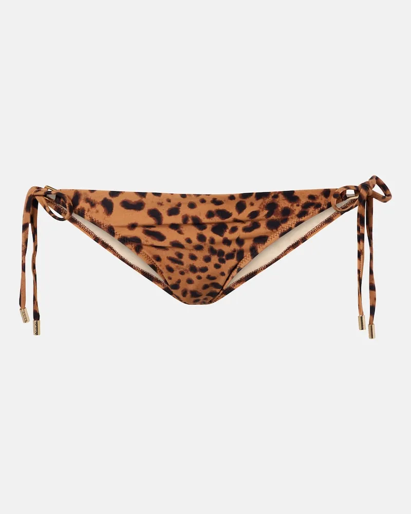 Melissa Odabash Slip bikini Cancun con stampa leopardata Marrone