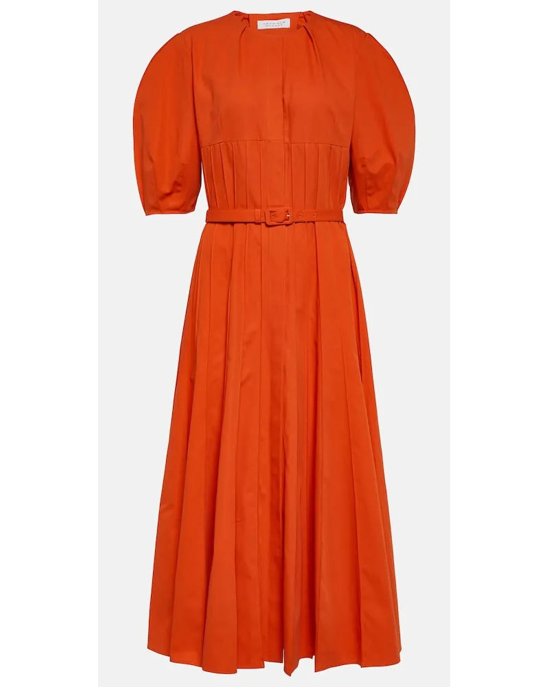Gabriela Hearst Abito midi Caden in cotone Arancione