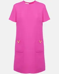 Valentino Garavani Miniabito VLogo in Crepe Couture Rosa