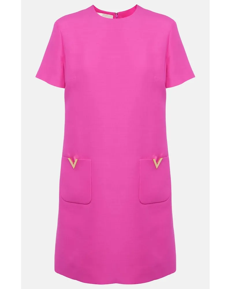 Valentino Garavani Miniabito VLogo in Crepe Couture Rosa