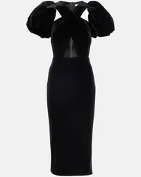 Christopher Kane Abito midi in velluto Nero