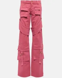 Blumarine Pantaloni cargo in denim Rosa