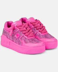 Valentino Garavani Sneakers One Stud XL Toile Iconographe con platform Rosa