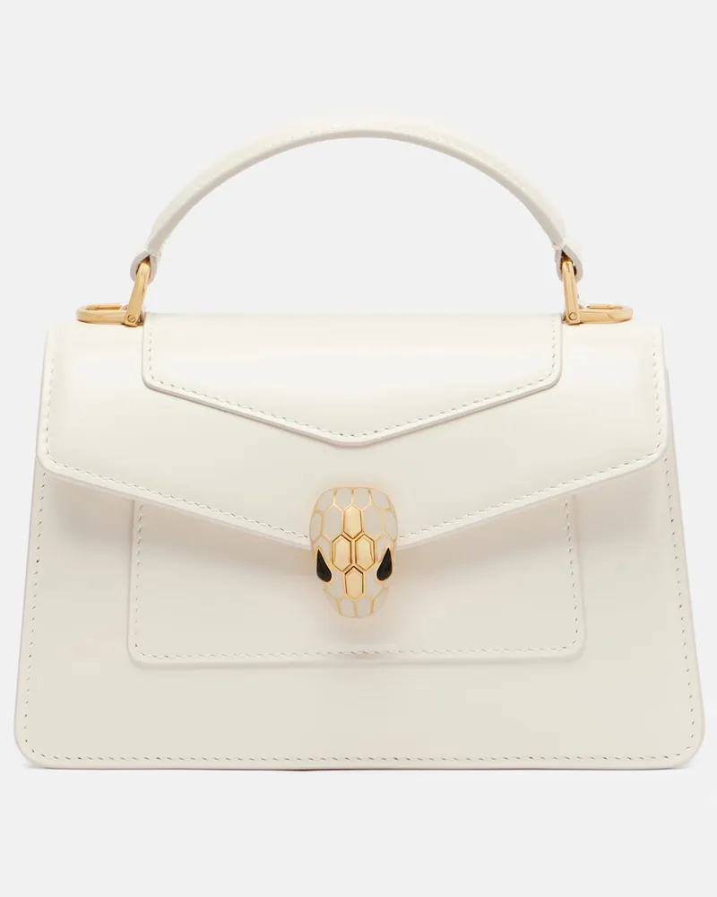 Bulgari Borsa a spalla Serpenti Forever Medium Bianco
