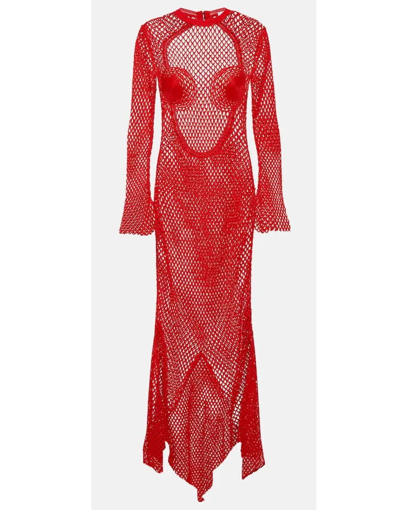 Ferragamo Abito lungo in maglia Rosso