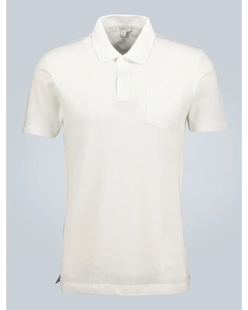 Sunspel Polo Riviera in cotone Bianco