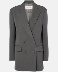 Valentino Garavani Blazer in gabardine di lana Grigio