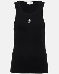 J.W.Anderson Tank top in misto cotone con stampa Nero