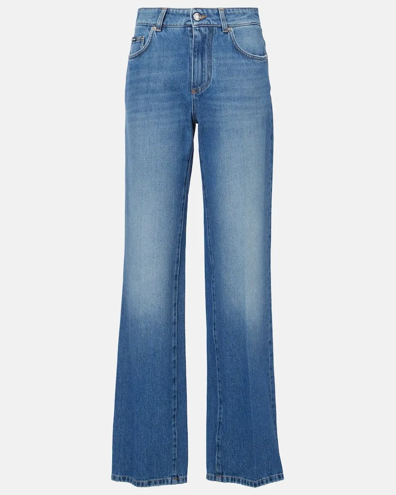 Dolce & Gabbana Jeans a gamba larga e vita alta Blu