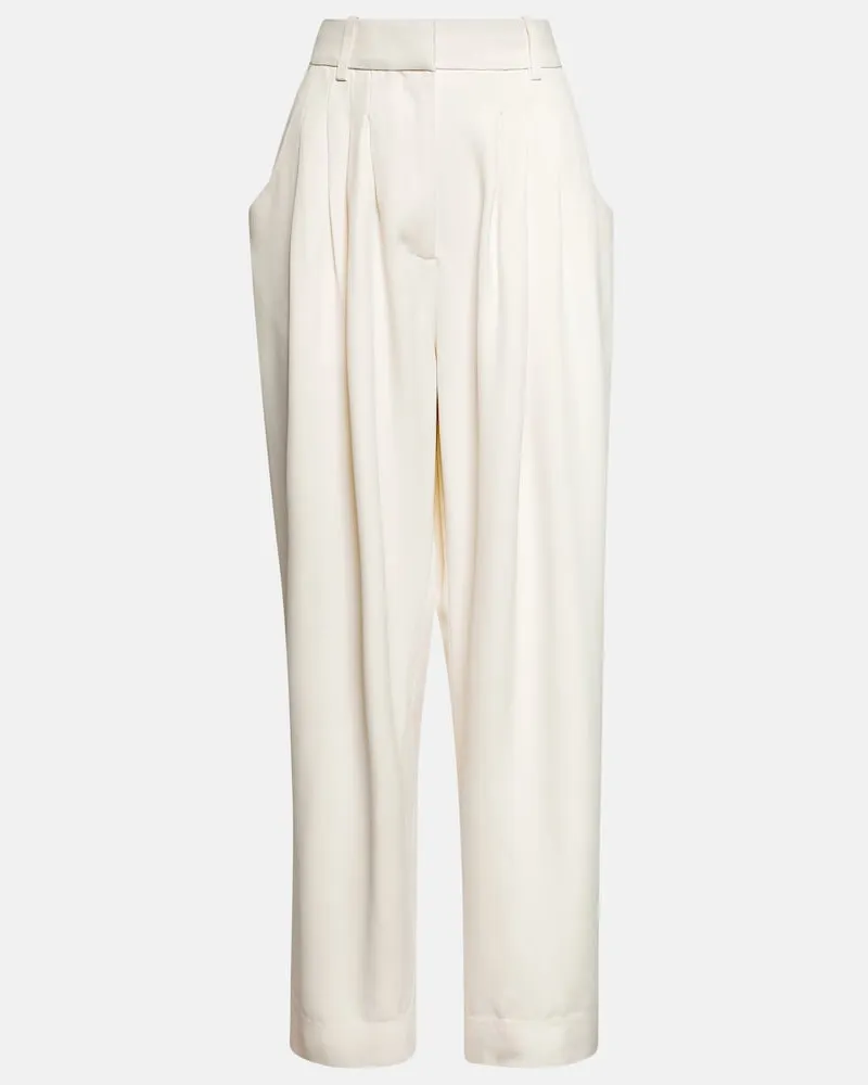 Co Pantaloni a vita alta con pieghe Bianco