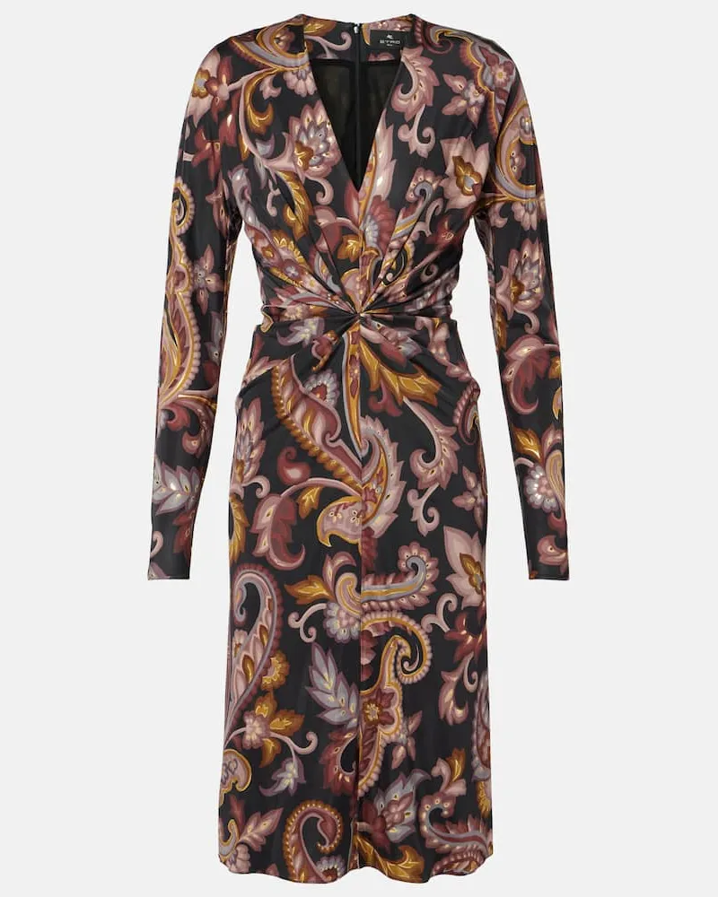 Etro Abito midi con stampa paisley Multicolore