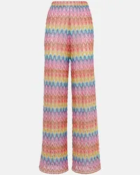 Missoni Pantaloni a gamba larga in lamé Multicolore