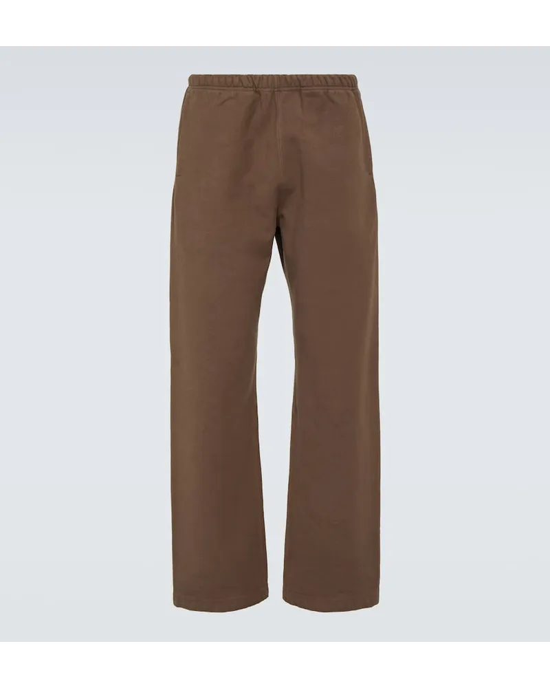 AURALEE Pantaloni sportivi in misto cotone Marrone