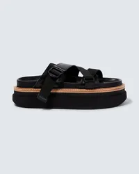 Sacai Sandali Hybrid Belt in pelle Nero