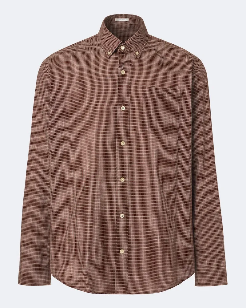 The Row Camicia Pompeo in cotone a quadri Marrone