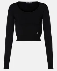 Dolce & Gabbana Pullover DG in jersey Nero