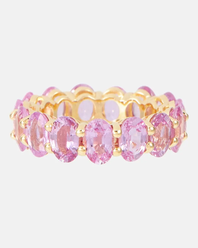 SHAY Anello in oro 18kt con zaffiri Rosa