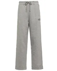 Ganni Pantaloni sportivi in misto cotone Grigio