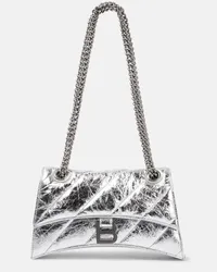 Balenciaga Borsa a tracolla Hourglass in pelle Argento