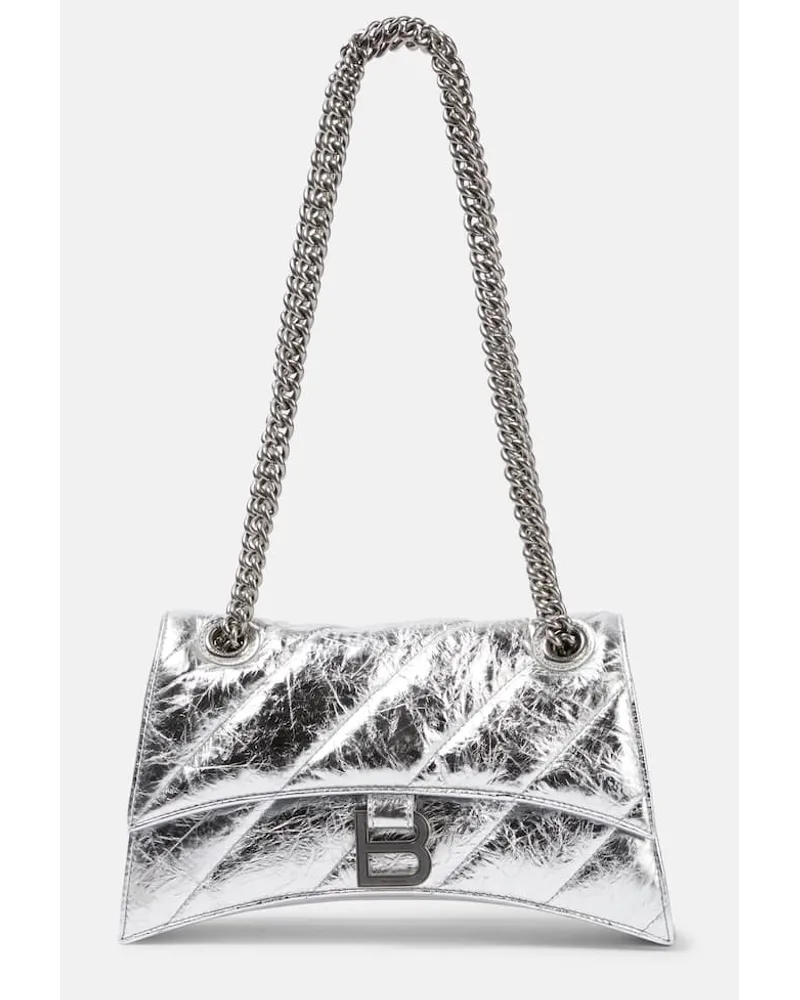 Balenciaga Borsa a tracolla Hourglass in pelle Argento