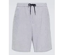Shorts in misto cotone a righe