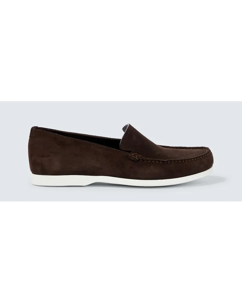 Manolo Blahnik Mocassini Monaco in suede Marrone