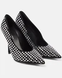 Burberry Pumps in suede decorate con cristalli Nero