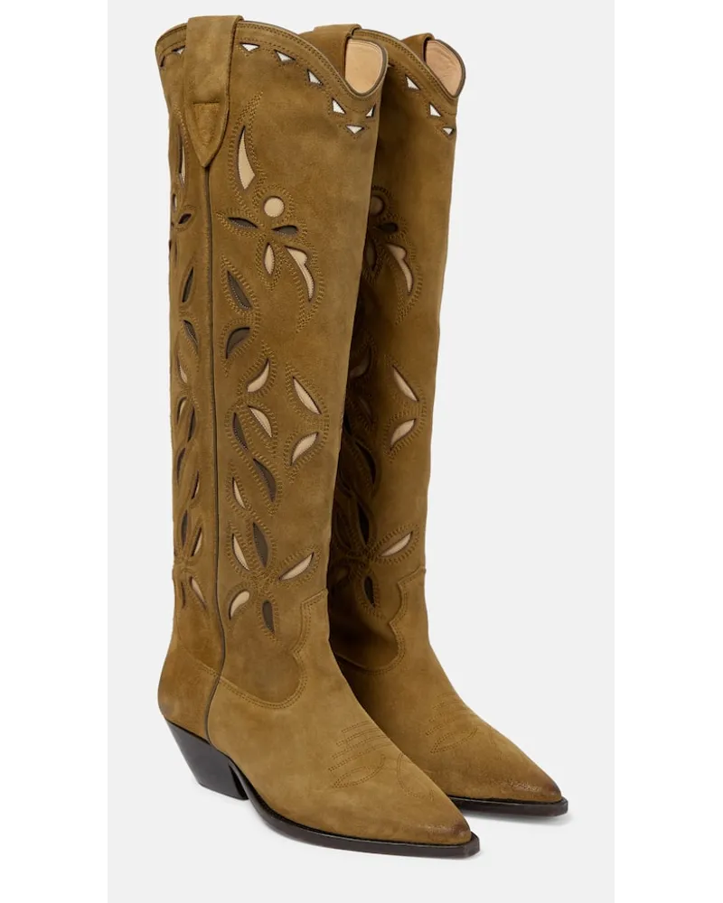 Isabel Marant Stivali texani Denvee in suede Marrone