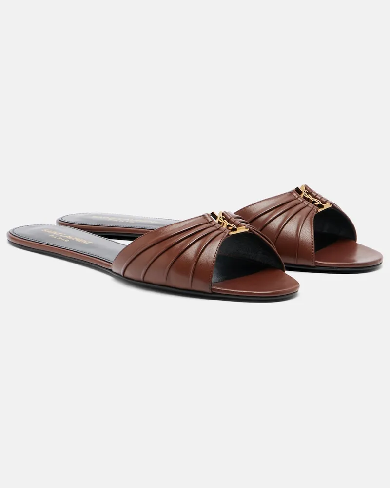 Saint Laurent Sandali Babylone in pelle Marrone